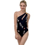Pattern Design Seamless Fishbone To One Side Swimsuit