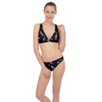 Pattern Design Seamless Fishbone Classic Banded Bikini Set 