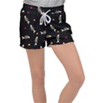 Pattern Design Seamless Fishbone Women s Velour Lounge Shorts