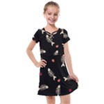 Pattern Design Seamless Fishbone Kids  Cross Web Dress