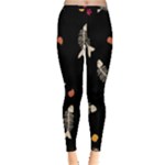 Pattern Design Seamless Fishbone Inside Out Leggings
