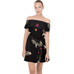 Off Shoulder Chiffon Dress 