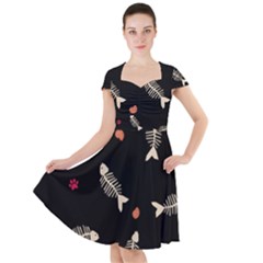 Cap Sleeve Midi Dress With Pockets 