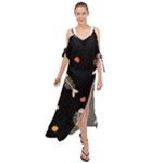 Pattern Design Seamless Fishbone Maxi Chiffon Cover Up Dress