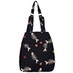 Pattern Design Seamless Fishbone Center Zip Backpack