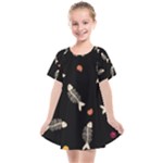 Pattern Design Seamless Fishbone Kids  Smock Dress