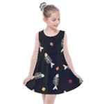 Pattern Design Seamless Fishbone Kids  Summer Dress