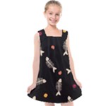 Pattern Design Seamless Fishbone Kids  Cross Back Dress
