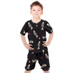 Pattern Design Seamless Fishbone Kids  T-Shirt and Shorts Set