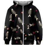 Pattern Design Seamless Fishbone Kids  Zipper Hoodie Without Drawstring