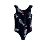 Pattern Design Seamless Fishbone Kids  Frill Swimsuit