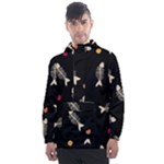 Pattern Design Seamless Fishbone Men s Front Pocket Pullover Windbreaker