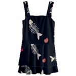 Pattern Design Seamless Fishbone Kids  Layered Skirt Swimsuit