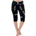 Pattern Design Seamless Fishbone Lightweight Velour Cropped Yoga Leggings