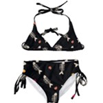 Pattern Design Seamless Fishbone Kids  Classic Bikini Set