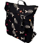 Pattern Design Seamless Fishbone Buckle Up Backpack