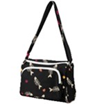 Pattern Design Seamless Fishbone Front Pocket Crossbody Bag