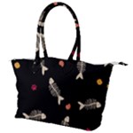 Pattern Design Seamless Fishbone Canvas Shoulder Bag