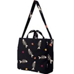 Pattern Design Seamless Fishbone Square Shoulder Tote Bag