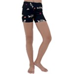 Pattern Design Seamless Fishbone Kids  Lightweight Velour Yoga Shorts