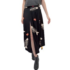 Velour Split Maxi Skirt 