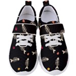 Pattern Design Seamless Fishbone Women s Velcro Strap Shoes