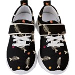 Pattern Design Seamless Fishbone Kids  Velcro Strap Shoes