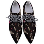 Pattern Design Seamless Fishbone Pointed Oxford Shoes