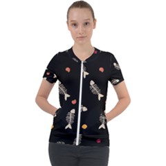 Short Sleeve Zip Up Jacket 