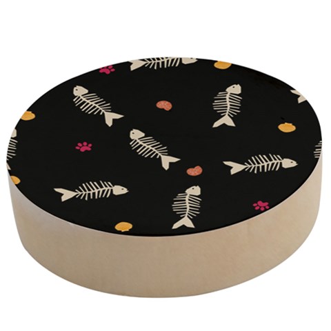 Pattern Design Seamless Fishbone Wooden Bottle Opener (Round) from ArtsNow.com