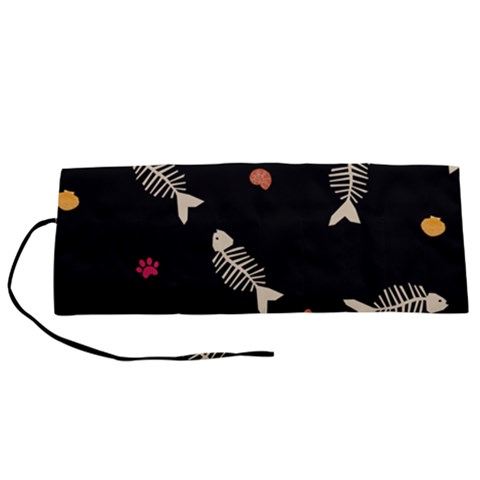 Pattern Design Seamless Fishbone Roll Up Canvas Pencil Holder (S) from ArtsNow.com