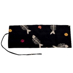 Pattern Design Seamless Fishbone Roll Up Canvas Pencil Holder (S) from ArtsNow.com