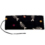 Pattern Design Seamless Fishbone Roll Up Canvas Pencil Holder (S)