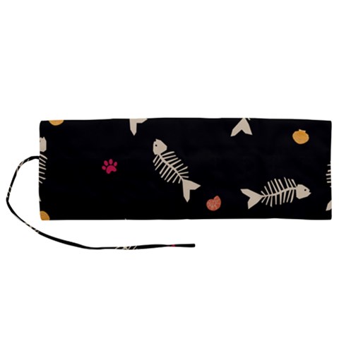 Pattern Design Seamless Fishbone Roll Up Canvas Pencil Holder (M) from ArtsNow.com