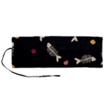 Pattern Design Seamless Fishbone Roll Up Canvas Pencil Holder (M)