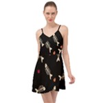 Pattern Design Seamless Fishbone Summer Time Chiffon Dress