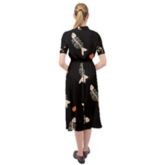 Keyhole Neckline Chiffon Dress 