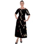 Pattern Design Seamless Fishbone Shoulder Straps Boho Maxi Dress 
