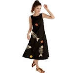 Pattern Design Seamless Fishbone Summer Maxi Dress