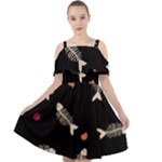 Pattern Design Seamless Fishbone Cut Out Shoulders Dress