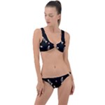 Pattern Design Seamless Fishbone Ring Detail Crop Bikini Set