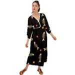 Pattern Design Seamless Fishbone Grecian Style  Maxi Dress