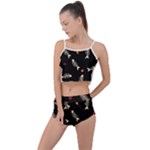 Pattern Design Seamless Fishbone Summer Cropped Co-Ord Set