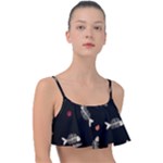 Pattern Design Seamless Fishbone Frill Bikini Top