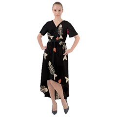 Front Wrap High Low Dress 