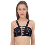 Pattern Design Seamless Fishbone Cage Up Bikini Top