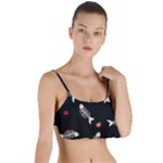 Pattern Design Seamless Fishbone Layered Top Bikini Top 