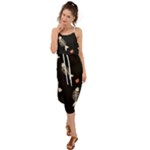 Pattern Design Seamless Fishbone Waist Tie Cover Up Chiffon Dress