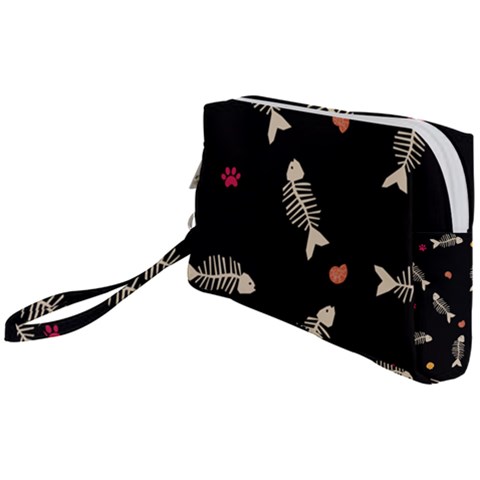 Pattern Design Seamless Fishbone Wristlet Pouch Bag (Small) from ArtsNow.com