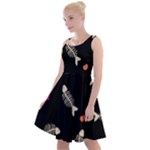 Pattern Design Seamless Fishbone Knee Length Skater Dress
